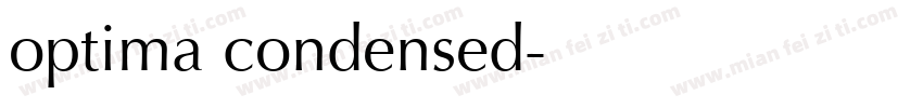 optima condensed字体转换